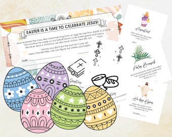 Easter Story Scavenger Hunt: Christian Kids Bible Game (Digital File)