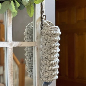 Modern Crochet Bag Holder and Pantry Storage Organizer for Grocery Bags