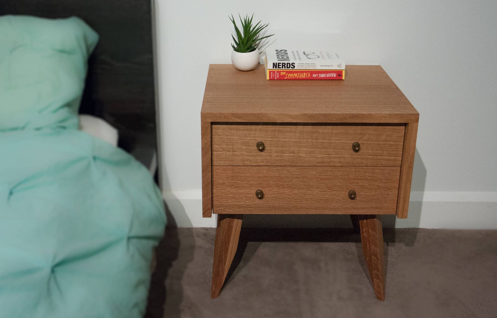 Mid Century Modern, Scandinavian Design, Bedside Table, End Table, Side ...