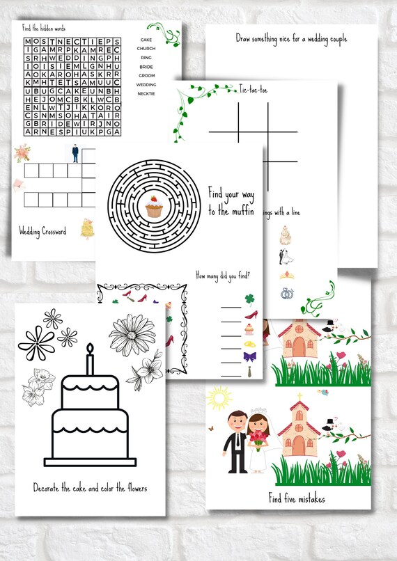 Printable Kids Wedding Craft | Etsy