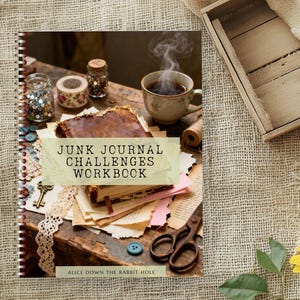 Junk Journal Challenges Workbook | Creative Prompts, Lists and Inspiration | Printable PDF for Crafters, Artists and Journal Lovers