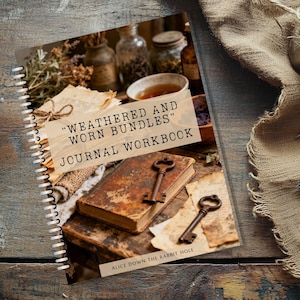 Weathered and Worn "Bundles" Journal Workbook | Rust + Natural Dyeing, Weathering + Distressing Techniques | Creative Mixed-Media Bundles