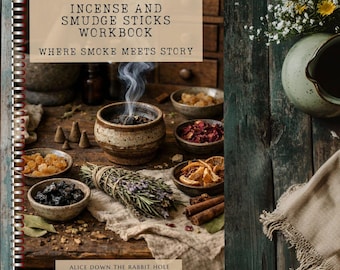 Incense and Smudge Sticks Workbook (new edition) | Herbal Incense Making, Cones, Sticks, Smoke Bundles and Blending | 90-Page PDF