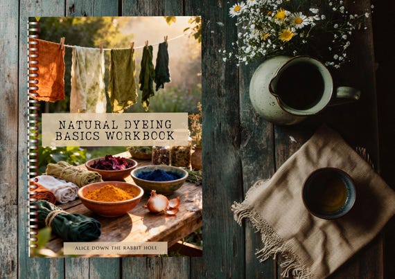 Natural Dyeing Basics Workbook | Plant-Based Fabric Dyeing Guide | PDF for Crafters, Journals and Textiles | Eco-Friendly Techniques