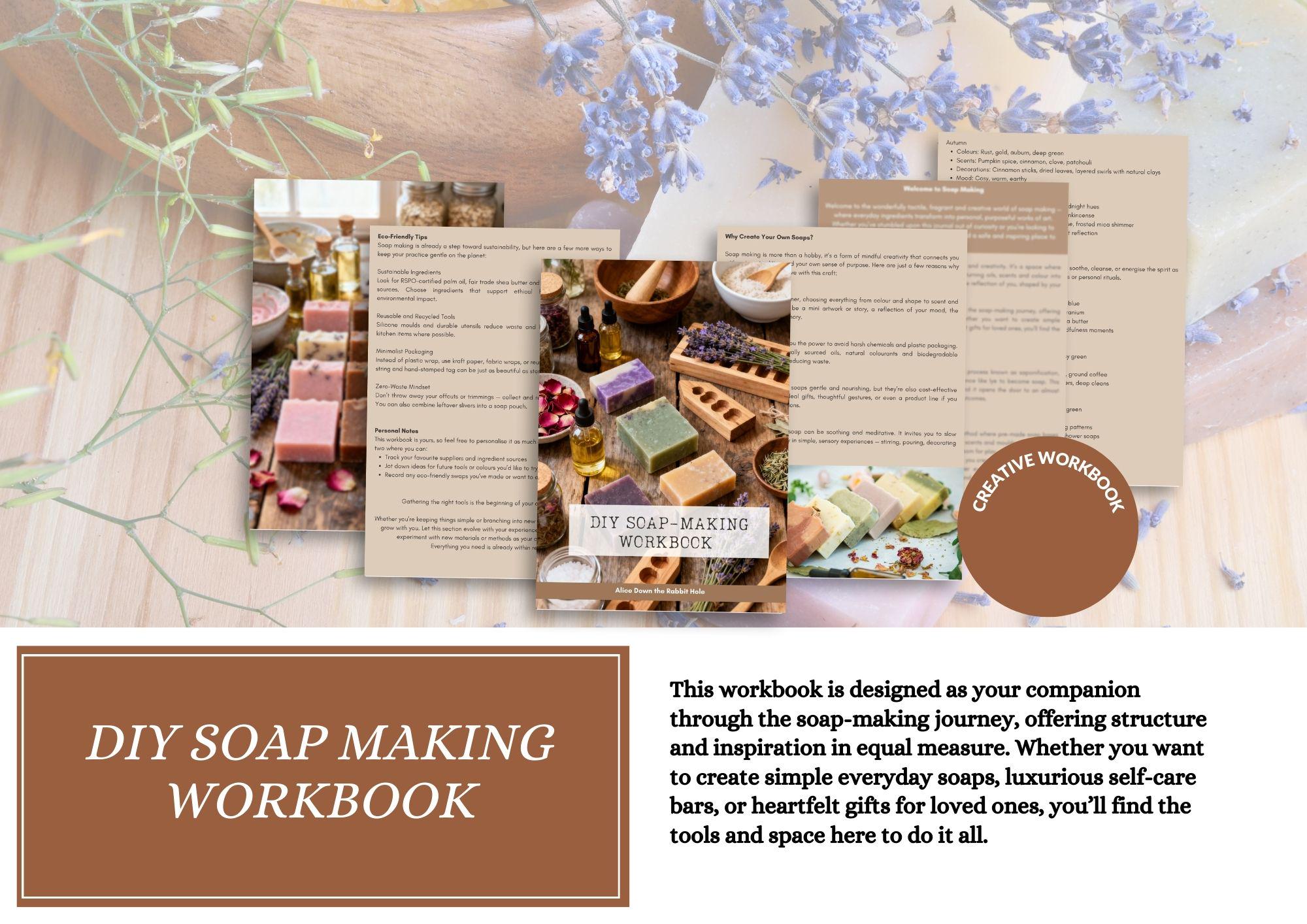 DIY Soap Making Workbook | Melt and Pour and Cold Process Guide | Printable PDF With Recipes ...