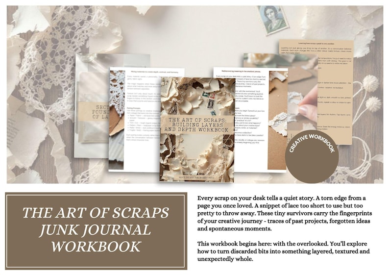 The Art of Scraps Junk Journal Workbook | Printable Craft Guide ...