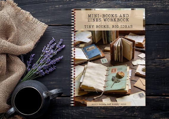 Mini Books and Zines Workbook | Handmade Booklets, Tiny Journals, Storytelling Projects, Junk Journal Ideas, Paper Craft Workbook PDF