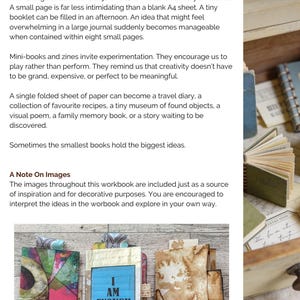 Mini Books and Zines Workbook | Handmade Booklets, Tiny Journals, Storytelling Projects, Junk Journal Ideas, Paper Craft Workbook PDF image 7