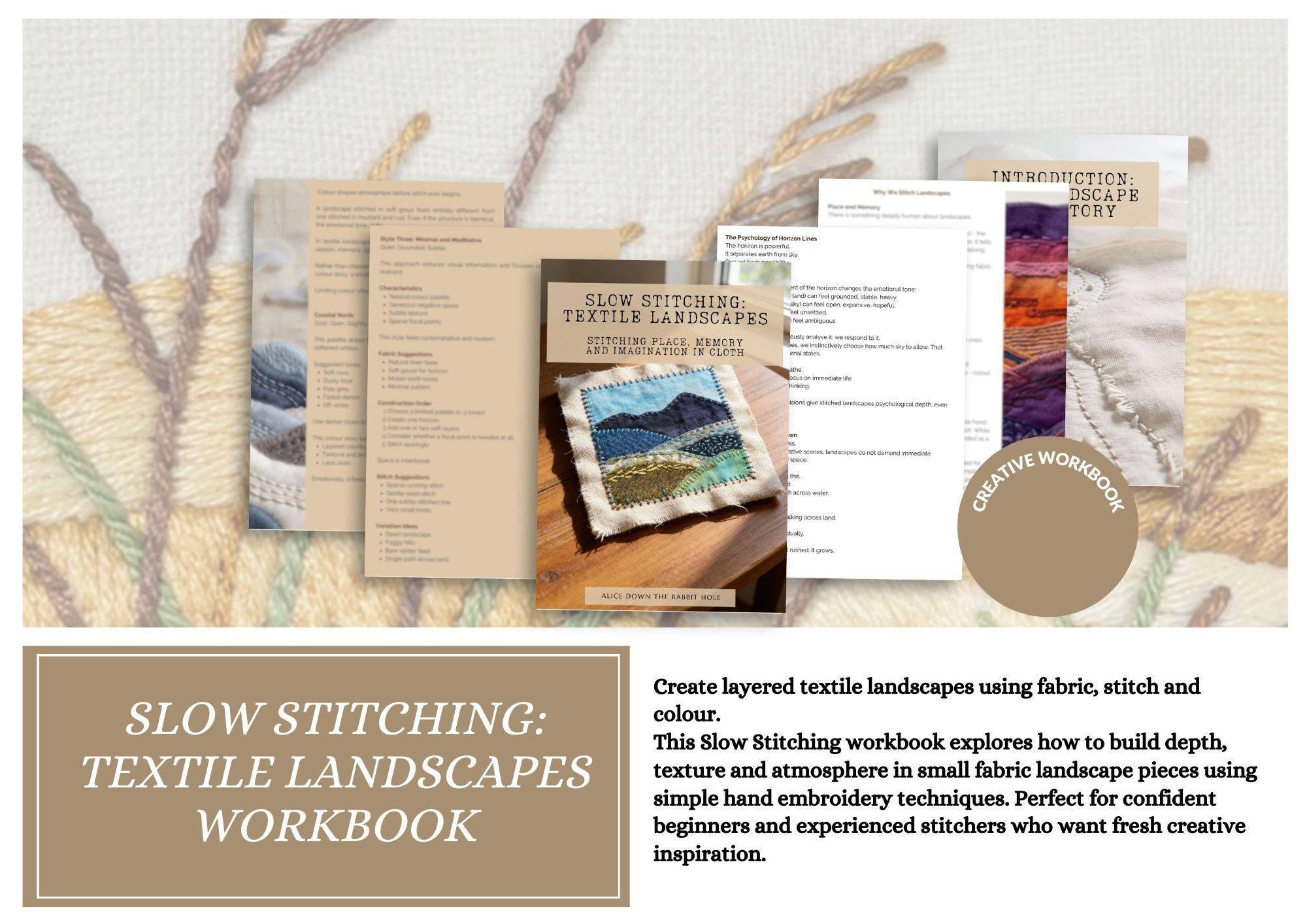 Slow Textiles Slow Stitching Textile Landscapes Workbook | Layered Fabric Art ...
