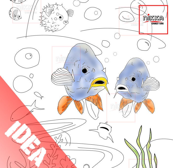 under the sea coloring pages sea life printable animal etsy