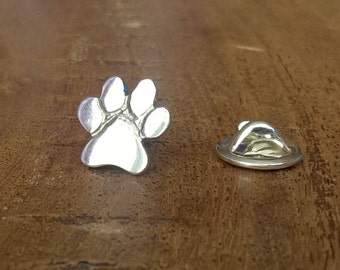 Sterling Silver Paw Print Pin