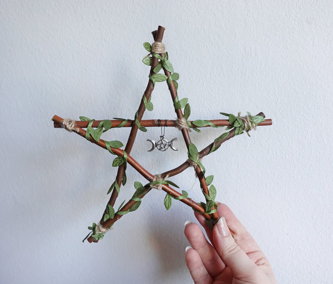 Wooden Pentagram Wooden Pentagram Altar Wall Hanging Altar Etsy