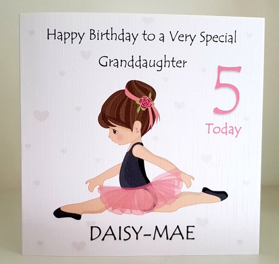 Niece birthday card ~ Princess or Ballerina design