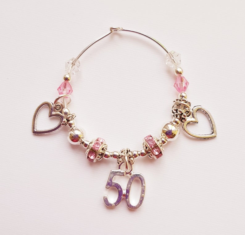 Wine Glass Charm 18th/21st/30th/40th/50th/60th Birthday Etsy