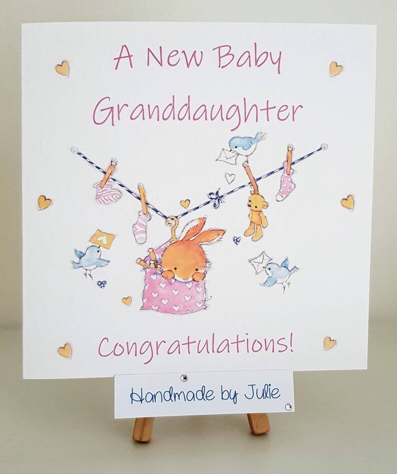 Beautiful New Baby Granddaughter Card New Grandparents/cute | Etsy