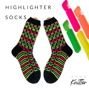 HIGHLIGTHER SOCKS PATTERN