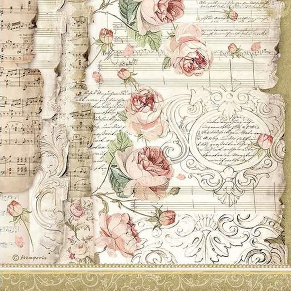 Carta di riso Decoupage A4 Stamperia DFSA4486