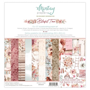 Mintay Scrapbook Paper Pad 12x12 Blissful Time