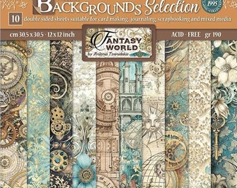 Stamperia Sir Vagabond In Fantasy World BackGrounds 12x12 Scrapbooking Paper pad