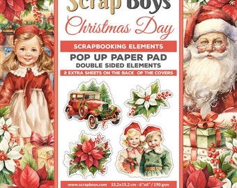 Scrapboys Scrapbook Pop Up Paper Pad 6x6 Christmas Day