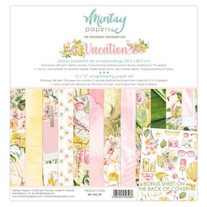 Mintay Scrapbook Paper pad 12x12  Vacation
