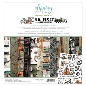 Mintay Scrapbook Paper Pad 12x12  Mr.Fix it
