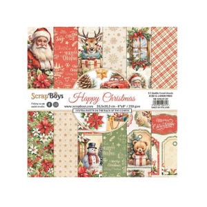 Scrapboys Happy Christmas Scrapbook Papierblok 8x8