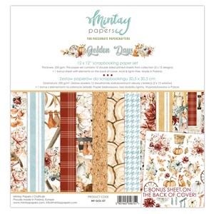 Mintay Scrapbook Paper Pad 12x12  Golden Days