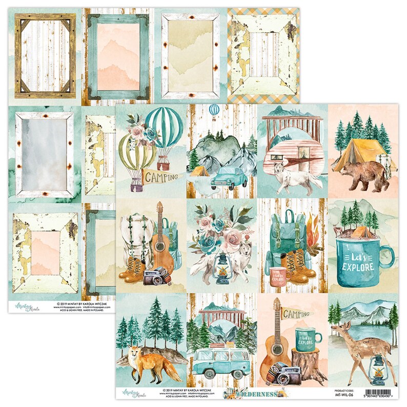 Mintay Papers Scrapbook Paper Pad 12x12 in Wilderness Etsy