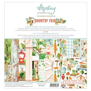 Blocco di carta Mintay Scrapbook 12x12 Fiera di campagna