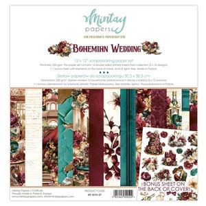 Mintay Scrapbook Paper Pad 12x12  Bohemian Wedding