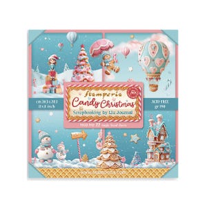 Stamperia Candy Christmas Scrapbook Maxi Paper pad 8 x 8