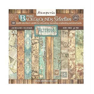 Stamperia Alterego Background Scrapbook paper pad 12x12