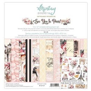 Mintay Scrapbook Paper Block 12x12 Ci vediamo a Parigi!