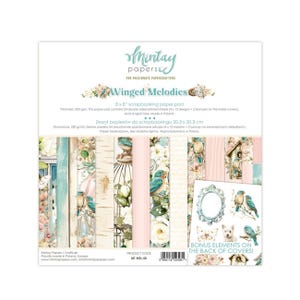 Mintay Scrapbook Paper Pad 8x8 Winged Melodies