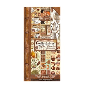 Bloc de papier de scrapbooking Stamperia Collectables Café et Chocolat 6x12