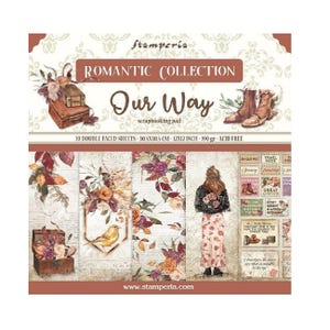 Bloc de papel para álbumes de recortes Stamperia Our Way de 12 x 12 pulgadas