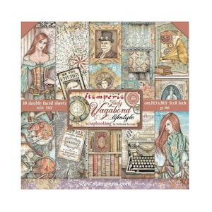 Stamperia Lady Vagabond ライフスタイル 12x12 スクラップブック ペーパーパッド