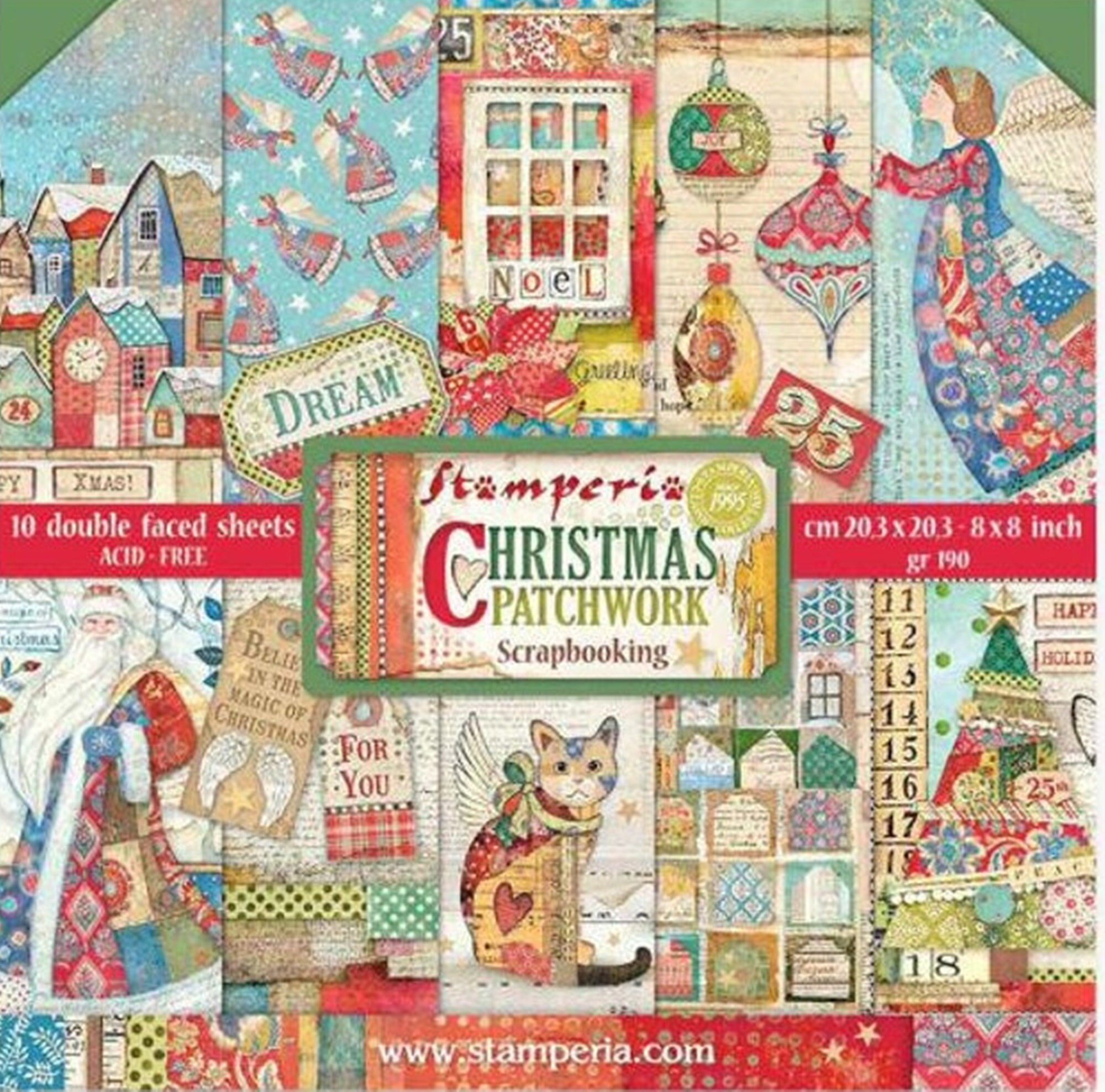 Stamperia 12x12 Paper Pack - Pink Christmas – Dreamz Etc