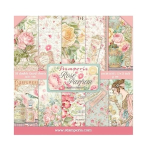 Stamperia Rose Parfum 12x12 Scrapbook paper pad