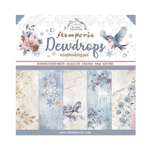 Stamperia Dewdrops 12x12 Scrapbook paper pad