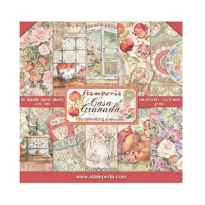 Bloc de papier pour scrapbooking Stamperia Casa Granada 12x12