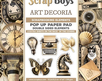 Scrapboys Scrapbook Pop Up Paper Pad 6x6 Art Decoria