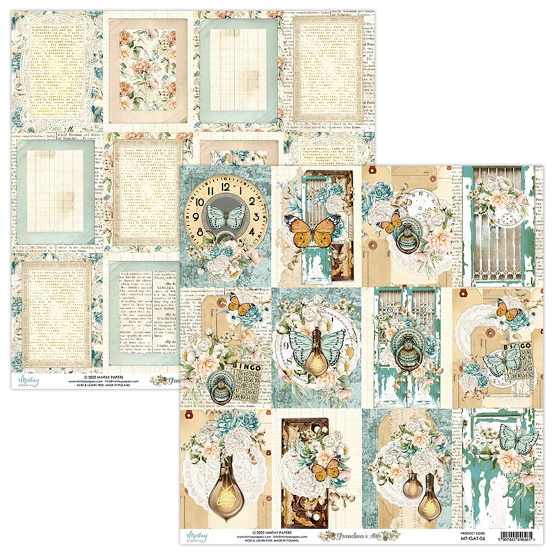 Mintay Scrapbookpapierblok 12x12 Oma's zolder afbeelding 7