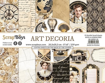 Scrapboys Scrapbook Paper Pad 8x8 Art Decoria