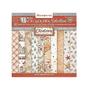 Stamperia Christmas by Farrel Tailor Backgrounds Scrapbook paper pad 8x8