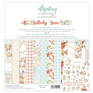 Mintay Scrapbook Paper Pad 12x12  Lullaby Lane