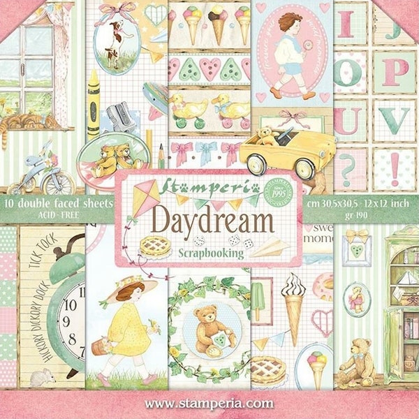 Stamperia Daydream 12x12 Scrapbooking Paper pad