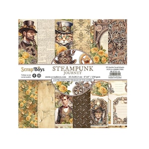 Blocco di carta per scrapbooking Steampunk di Scrapboys 8x8