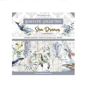 Blocco di carta per scrapbooking 8x8 "Romantic Sea Dream" di Stamperia